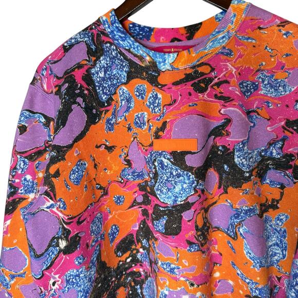 Teddy Fresh X MYFAWNWY MARBLE Crew Neck Sweatshirt - Picture 4 of 7